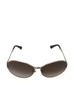 Louis Vuitton Gafas de Sol,Oval,Metal,Marron/Dorado,J1101,C,3